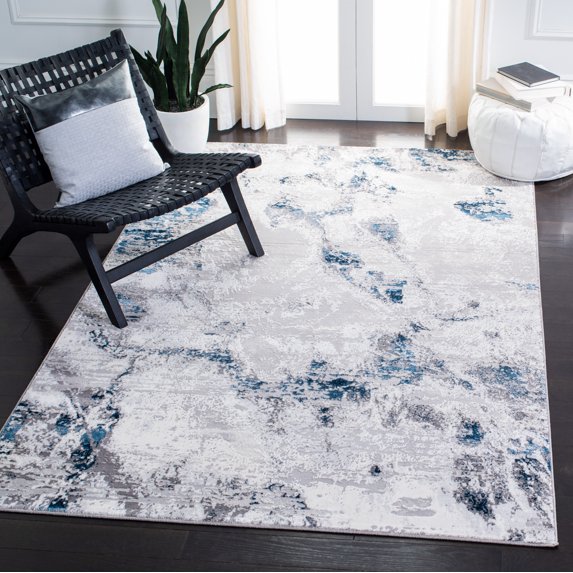 SAFAVIEH Amelia Ashley Abstract Area Rug, Gray/Blue, 12' x 15'