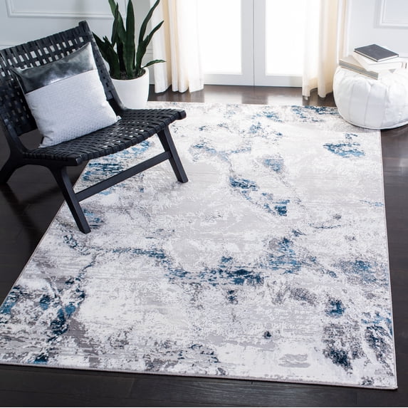 SAFAVIEH Amelia Ashley Abstract Area Rug, Gray/Blue, 5'5" x 7'7"