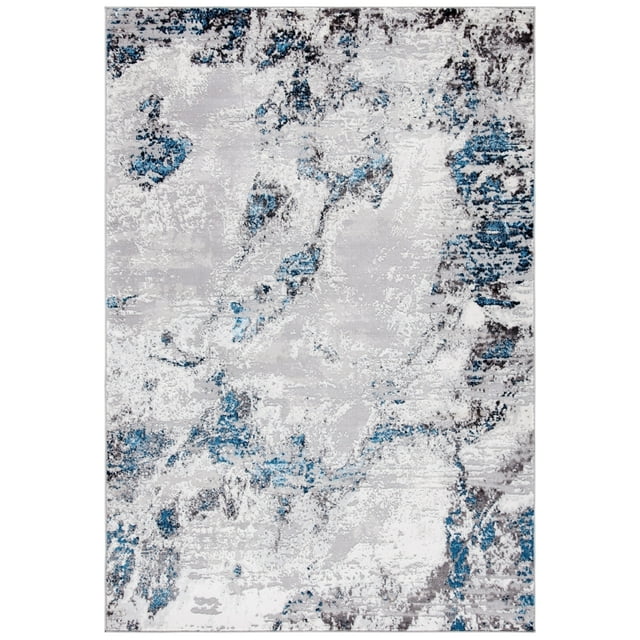 SAFAVIEH Amelia Ashley Abstract Runner Rug, Grey/Blue, 2' x 6'
