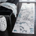 thumbnail image 1 of SAFAVIEH Amelia Ashley Abstract Runner Rug, Gray/Turquoise, 2' x 8', 1 of 10