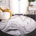 thumbnail image 1 of SAFAVIEH Amelia Aurora Abstract Area Rug, Gray/Gold, 6'7" x 6'7" Round, 1 of 12