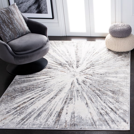 SAFAVIEH Amelia Caelie Abstract Area Rug, Gray/Gold, 10' x 14'