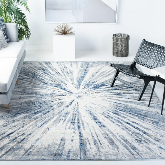 SAFAVIEH Amelia Caelie Abstract Area Rug, Gray/Blue, 8' x 10'