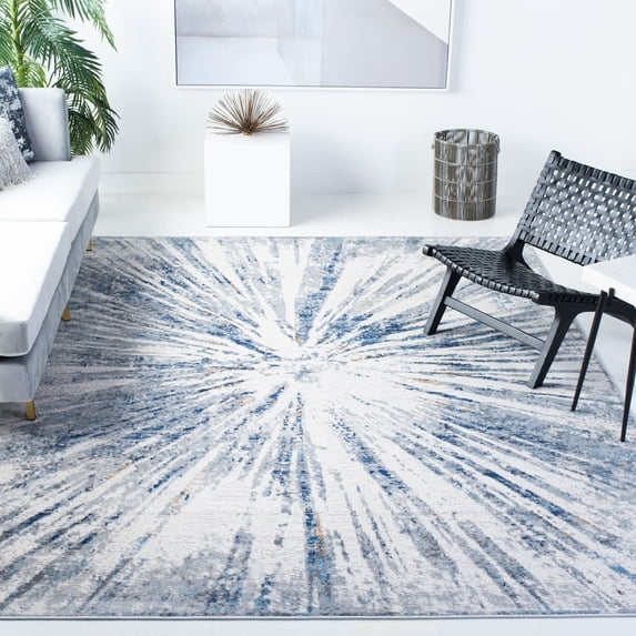 SAFAVIEH Amelia Caelie Abstract Area Rug, Gray/Blue, 9' x 12'