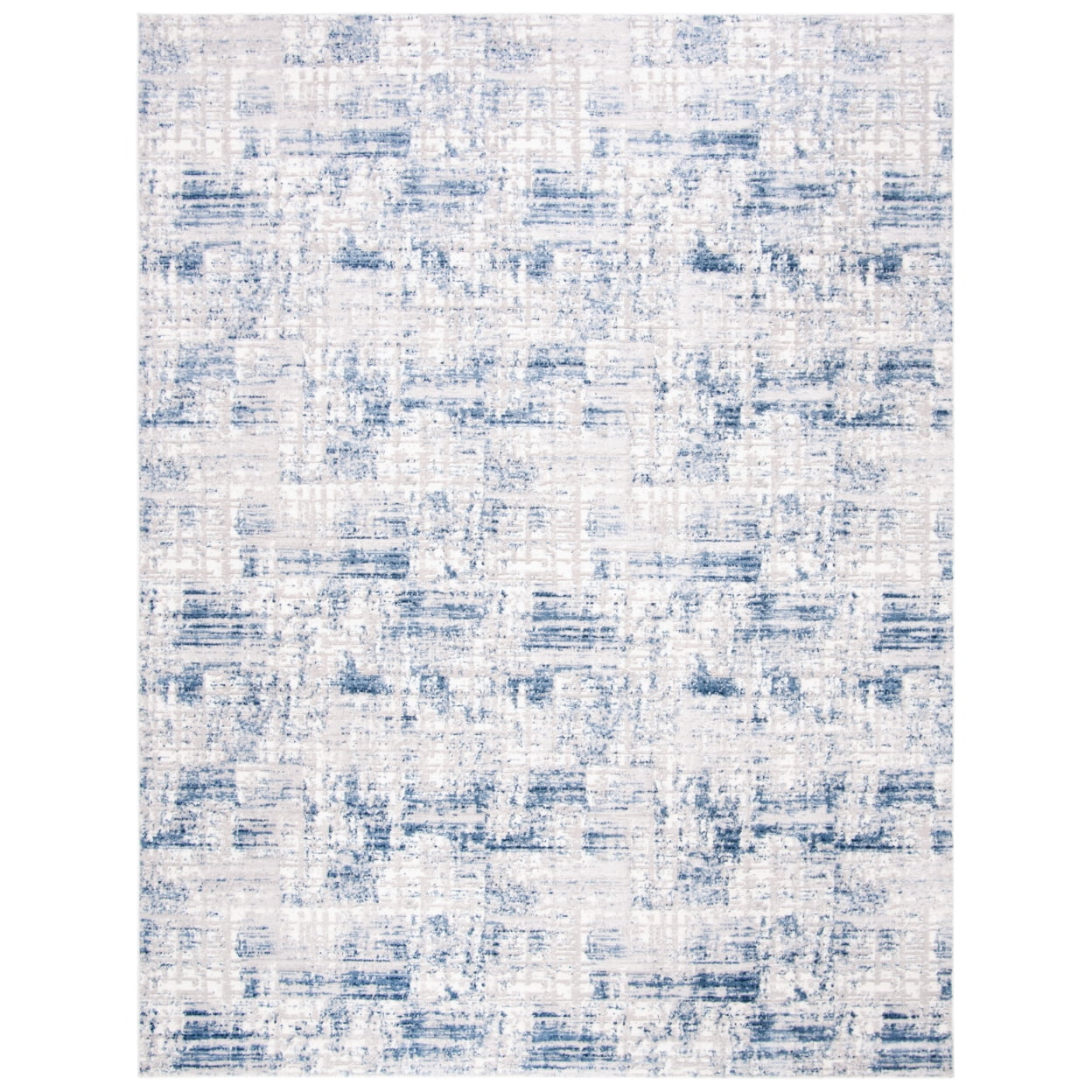 Amelia Blue and Gray Geometric Synthetic 10' x 14' Area Rug