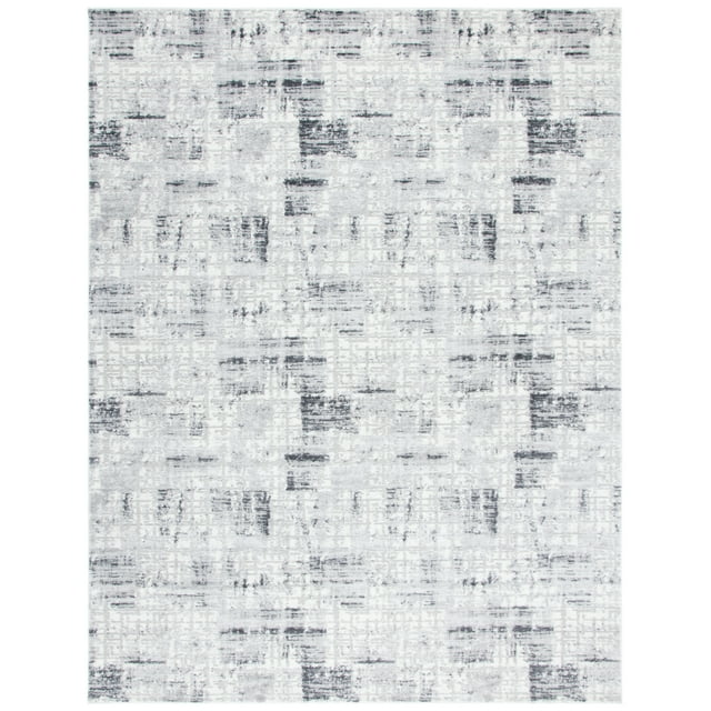 SAFAVIEH Amelia Carrie Abstract Distressed Area Rug, Grey/Charcoal, 6'7" x 6'7" Round