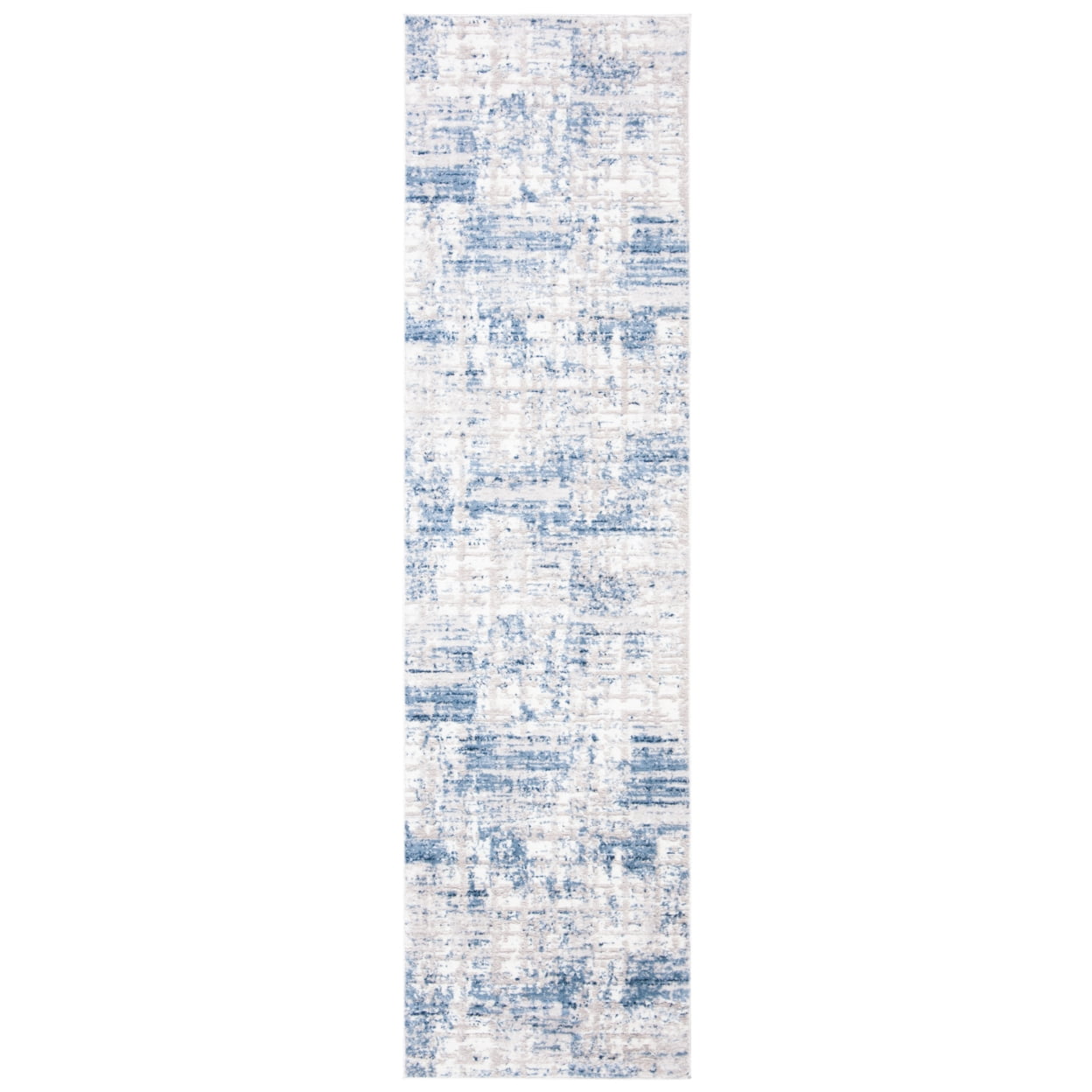 SAFAVIEH Amelia Carrie Abstract Distressed Runner Rug, Blue/Grey, 2'2