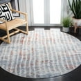 thumbnail image 1 of SAFAVIEH Amelia Denny Distressed Area Rug, Gray/Rust, 6'7" x 6'7" Round, 1 of 11