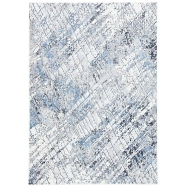 SAFAVIEH Amelia Elihu Abstract Area Rug, Ivory/Grey, 6'7" x 6'7" Square