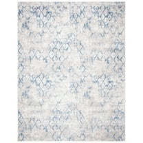 SAFAVIEH Amelia Elvan Diamond Area Rug, Light Grey/Blue, 8' x 10'