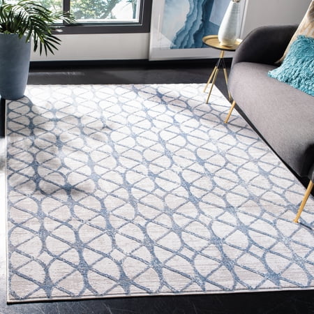 SAFAVIEH Amelia Floella Geometric Area Rug, Gray/Blue, 2'2" x 4'