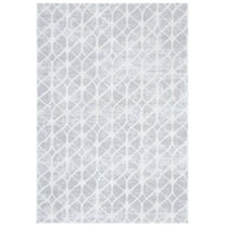SAFAVIEH Amelia Floella Geometric Area Rug, Grey/Ivory, 4' x 6'