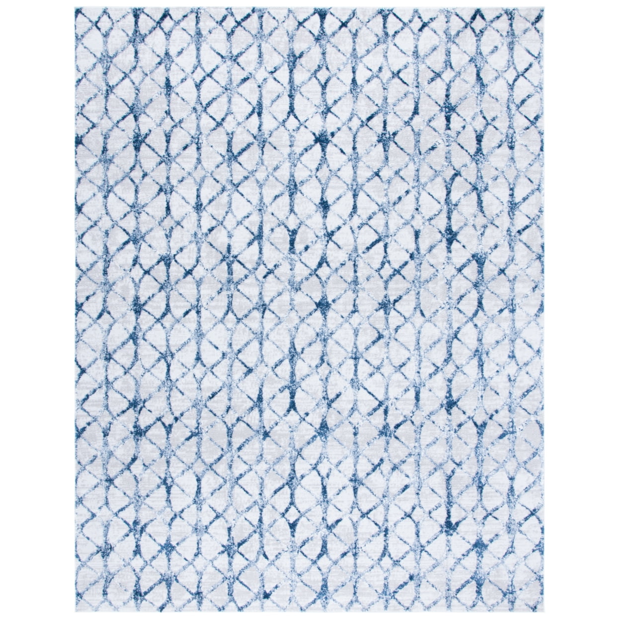 Amelia 8' x 10' Grey and Navy Geometric Area Rug