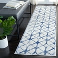 thumbnail image 1 of SAFAVIEH Amelia Floella Geometric Runner Rug, Gray/Navy, 2'2" x 8', 1 of 11