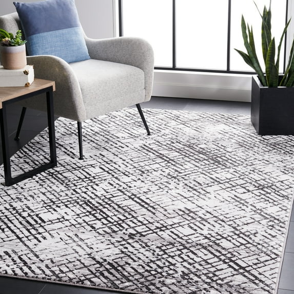 SAFAVIEH Amelia Francis Abstract Area Rug, Gray/Charcoal, 5'5" x 7'7"