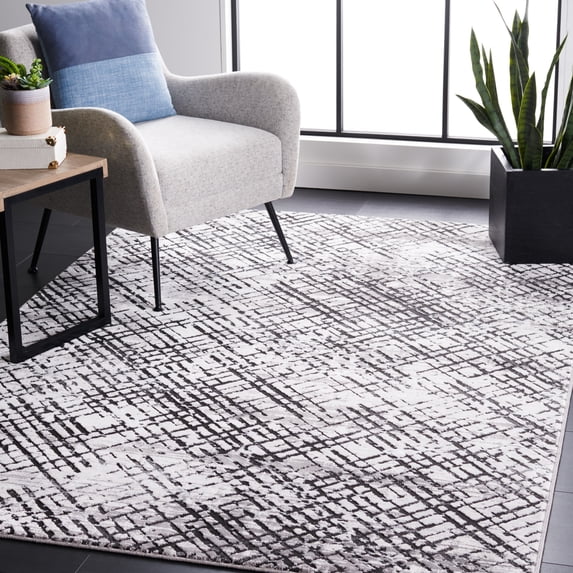 SAFAVIEH Amelia Francis Abstract Area Rug, Gray/Charcoal, 9' x 12'