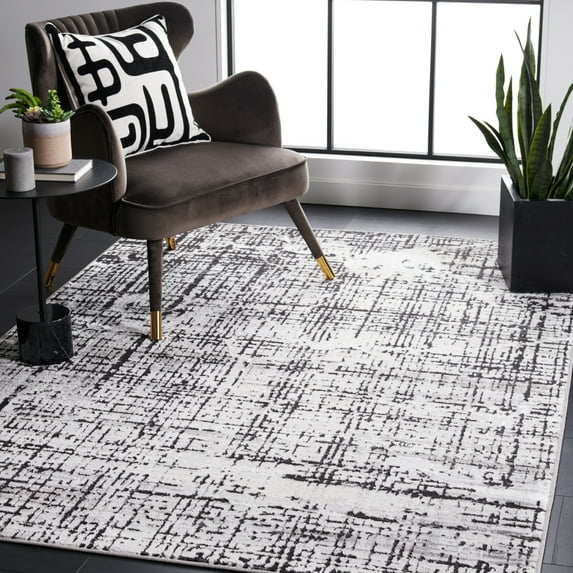 SAFAVIEH Amelia Gorden Abstract Area Rug, Gray/Charcoal, 8' x 10'