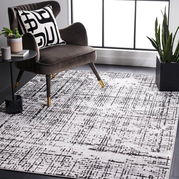 SAFAVIEH Amelia Gorden Abstract Area Rug, Gray/Charcoal, 9' x 12'