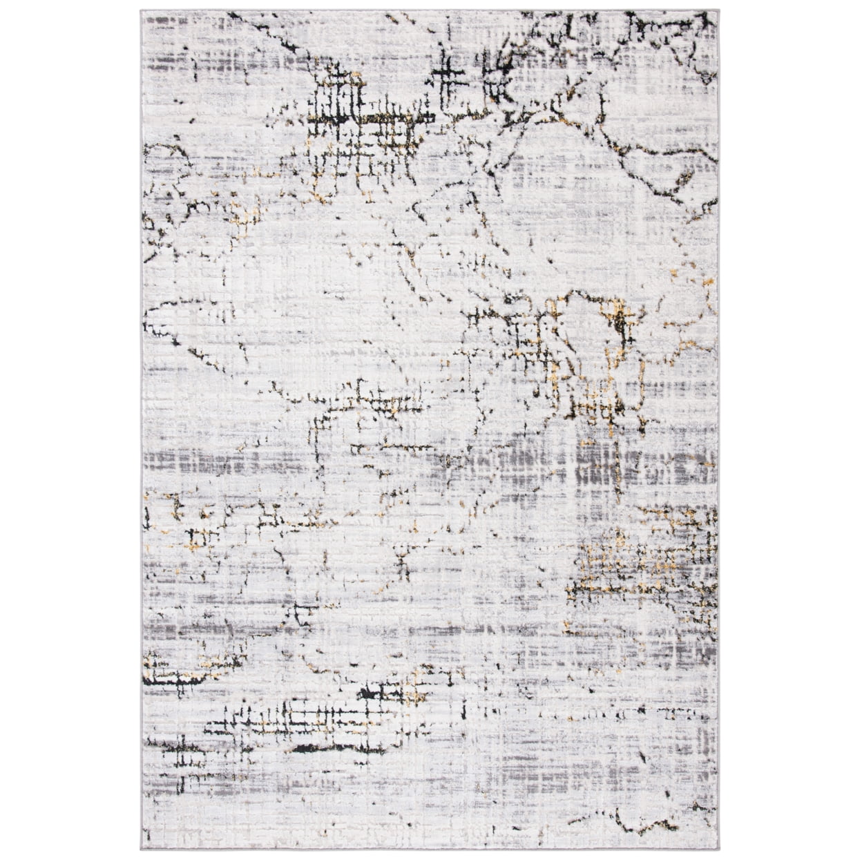 SAFAVIEH Amelia Gorden Abstract Distressed Area Rug, Grey/Gold, 5'5
