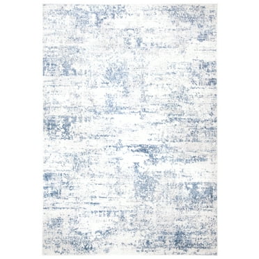 SAFAVIEH Amelia Ian Abstract Area Rug, Ivory/Blue, 5'3" x 7'6"