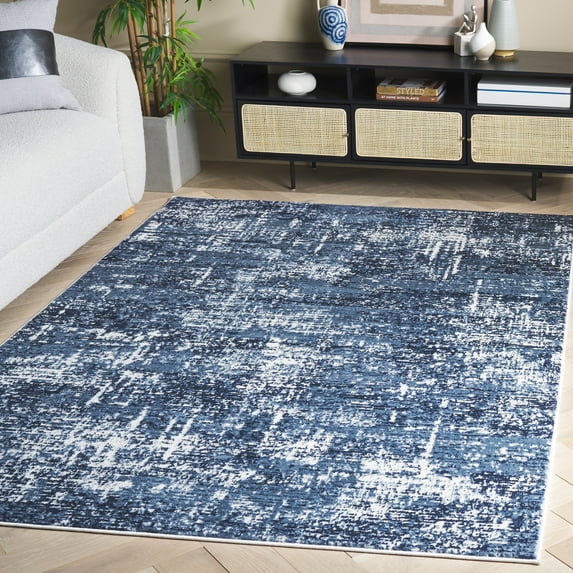 Safavieh Amelia Ian Abstract Area Rug, Ivory/Dark Blue, 3' x 3' Square