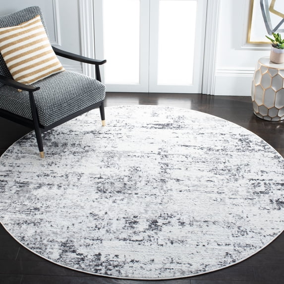 Safavieh Amelia Ian Abstract Area Rug, Ivory/Gray, 10' x 10' Round