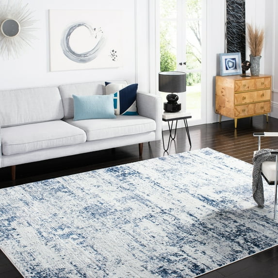 SAFAVIEH Amelia Ian Abstract Area Rug, Ivory/Navy, 10' x 14'