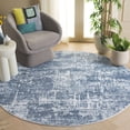thumbnail image 1 of Safavieh Amelia Ian Abstract Area Rug, Ivory/Steel Blue, 6'7" x 6'7" Round, 1 of 10