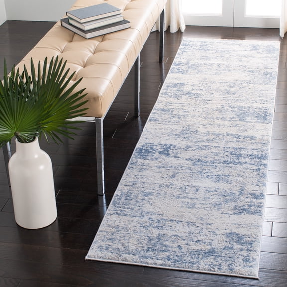 Safavieh Amelia Ian Abstract Runner Rug, Ivory/Blue, 2'2" x 6'