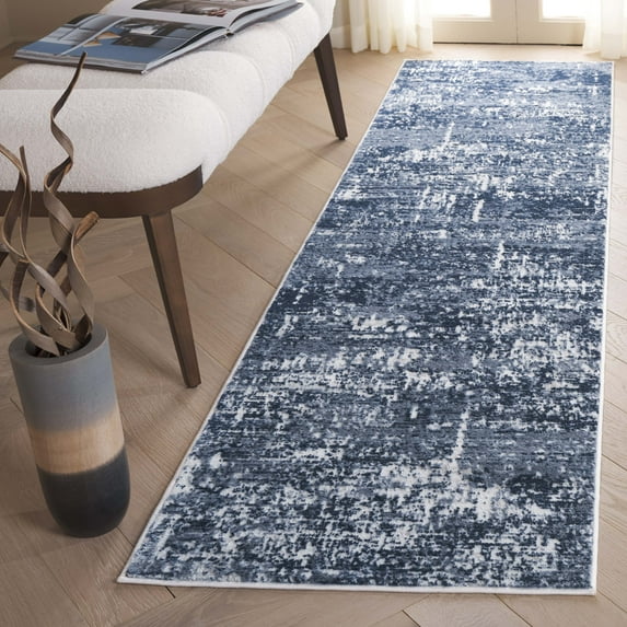 Safavieh Amelia Ian Abstract Runner Rug, Ivory/Dark Blue, 2'2" x 6'