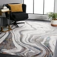 thumbnail image 1 of SAFAVIEH Amelia Jerrod Abstract Area Rug, Gray/Blue Gold, 6'7" x 6'7" Square, 1 of 11