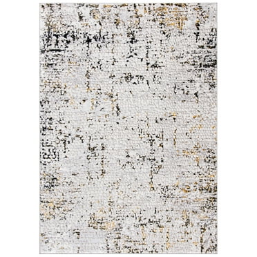 SAFAVIEH Amelia Jimmy Abstract Spotted Area Rug, Grey/Gold, 5'5" x 7'7"