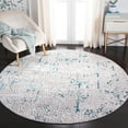 thumbnail image 1 of SAFAVIEH Amelia Jimmy Dot-Print Area Rug, Gray/Turquoise, 6'7" x 6'7" Round, 1 of 11