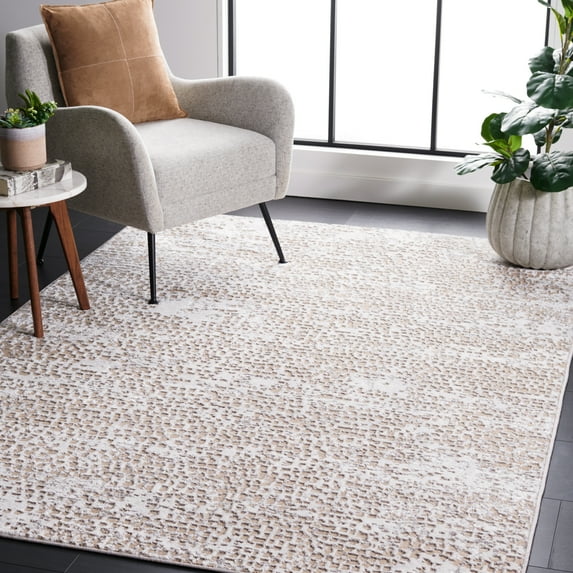 SAFAVIEH Amelia Jimmy Dot-Print Area Rug, Beige/Gray, 9' x 12'