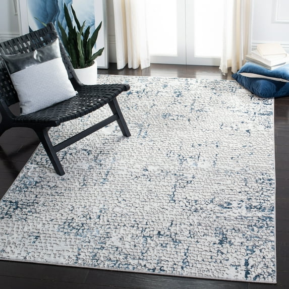 SAFAVIEH Amelia Jimmy Dot-Print Area Rug, Gray/Blue, 9' x 12'