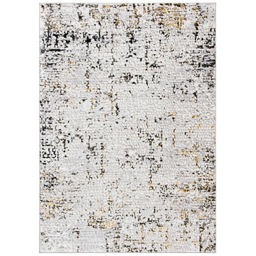 SAFAVIEH Amelia Jimmy Dot-Print Area Rug, Grey/Gold, 8' x 10'