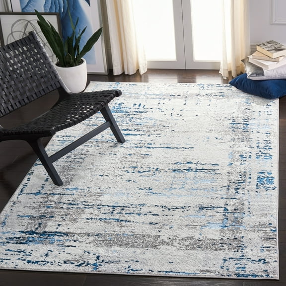 SAFAVIEH Amelia Lalit Abstract Area Rug, Gray/Blue, 8' x 10'