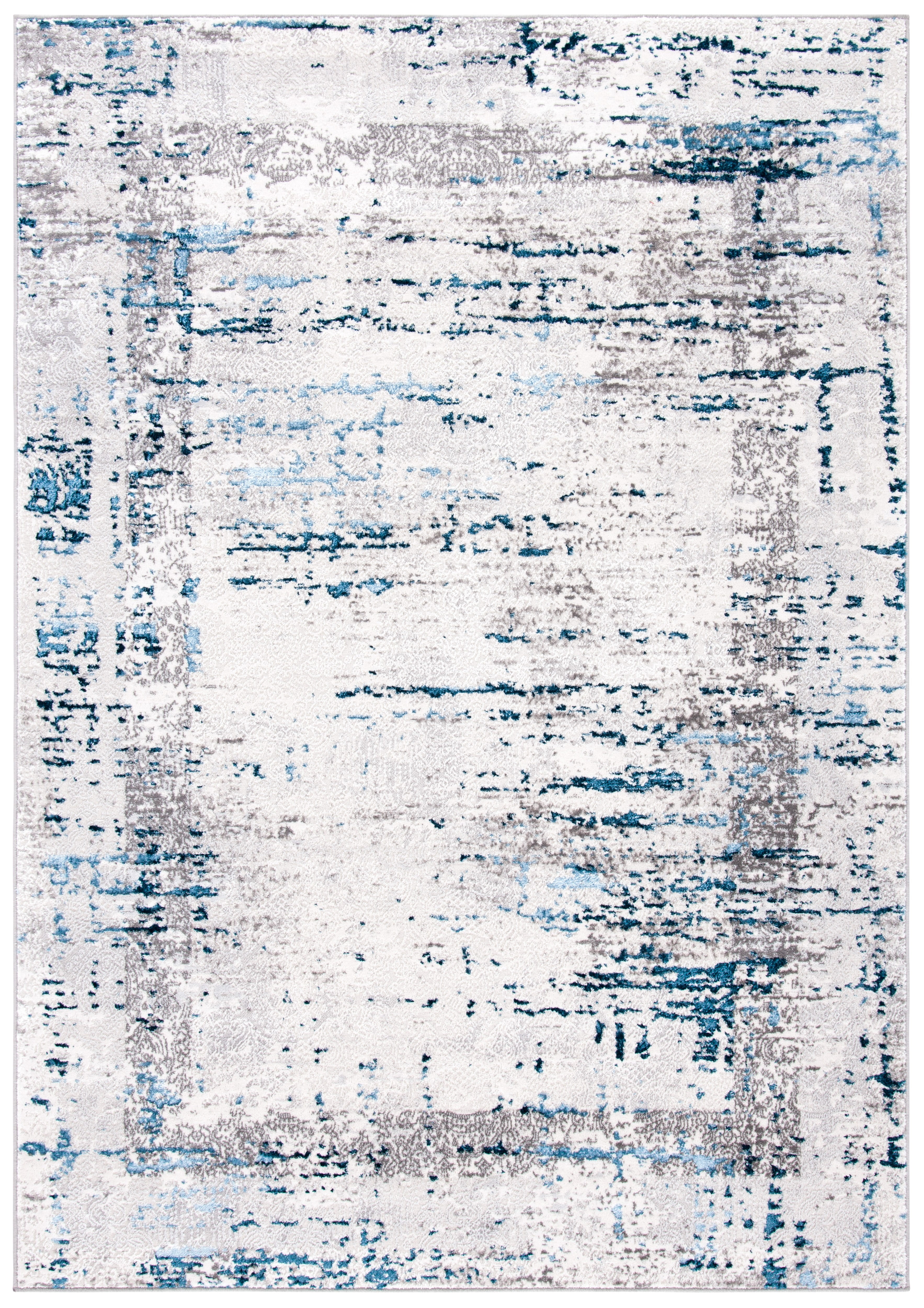 Modern Gray 9' x 12' Hand-Knotted Synthetic Reversible Rug