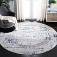 thumbnail image 1 of SAFAVIEH Amelia Lalit Abstract Area Rug, Gray/Blue, 6'7" x 6'7" Round, 1 of 11