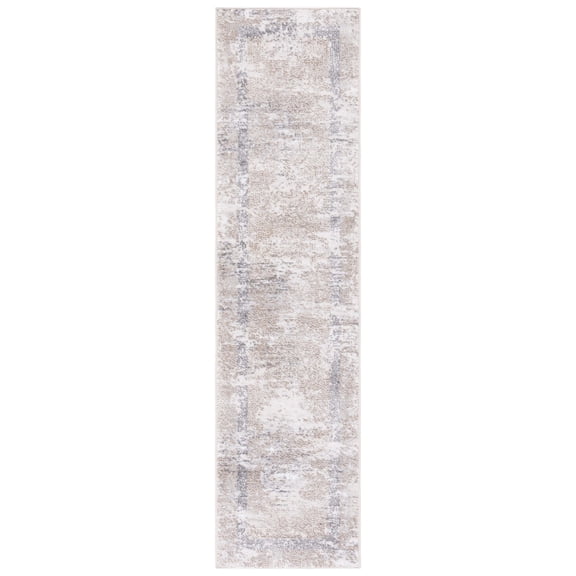 SAFAVIEH Amelia Lalit Abstract Runner Rug, Beige/Gray, 2' x 8'