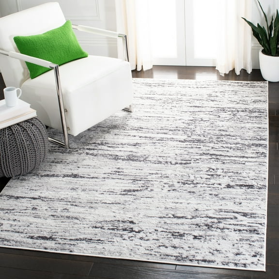 SAFAVIEH Amelia Lester Abstract Area Rug, Light Gray/Charcoal, 2'2" x 4'