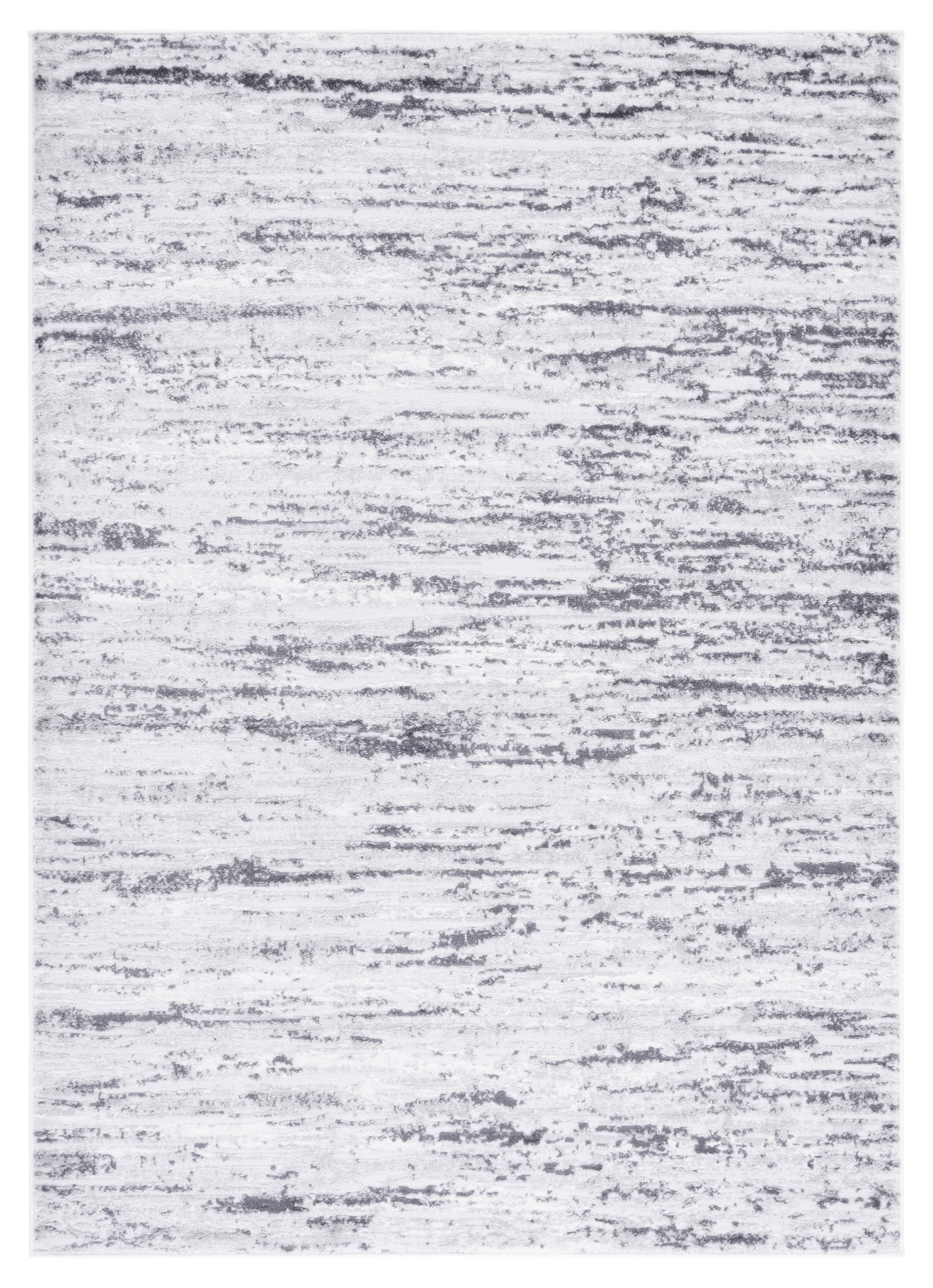 Amelia 3' x 5' Light Grey and Charcoal Synthetic Area Rug
