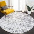 thumbnail image 1 of SAFAVIEH Amelia Lester Abstract Area Rug, Light Gray/Charcoal, 6'7" x 6'7" Round, 1 of 11