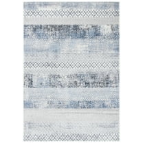 SAFAVIEH Amelia Manuel Distressed Southwestern Area Rug, Grey/Light Blue, 6' x 9'