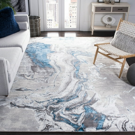 SAFAVIEH Amelia Morven Abstract Area Rug, Gray/Blue, 3' x 5'