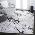 thumbnail image 1 of SAFAVIEH Amelia Pemala Abstract Area Rug, Gray/Black, 5' x 5' Square, 1 of 13