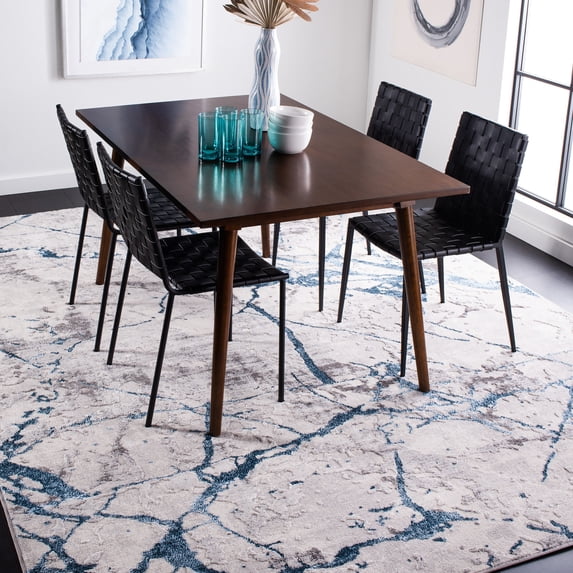 SAFAVIEH Amelia Pemala Abstract Area Rug, Gray/Blue, 8' x 8' Square
