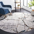 thumbnail image 1 of SAFAVIEH Amelia Pemala Abstract Area Rug, Gray/Blue Gold, 5' x 5' Round, 1 of 11
