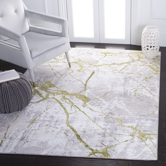 SAFAVIEH Amelia Pemala Abstract Area Rug, Gray/Green, 2' x 4'