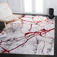 thumbnail image 1 of SAFAVIEH Amelia Pemala Abstract Area Rug, Gray/Red, 3' x 5', 1 of 12